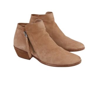 Sam Edelman Packet Ankle Booties Boots Western Bohemian Camel Tan 8.5